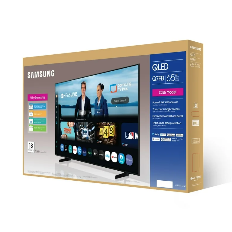 Samsung 65″ QLED Q7F Series 4K Vision AI Smart TV (2025) – Model QN65Q7FBAFXZA